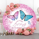 Magie Schmetterling Ist Drehen 1 Geburtstag Runden Hintergrund